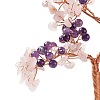 Natural Amethyst & Rose Quartz Tree Display Decoration DJEW-G027-06RG-01-3