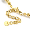 304 Stainless Steel & 201 Stainless Steel Round Beaded Necklaces for Women NJEW-G144-04A-GP-3