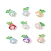 9Pcs 9 Colors Glass Pendants PALLOY-MZ00837-1