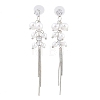 Alloy Micro Pave Cubic Zirconia Stud Earrings AL-CBA3C8B-16P-2