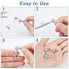 40Pcs 10 Style 304 Stainless Steel Stud Earring Findings STAS-FH0001-93-4