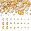 Kissitty 105Pcs 12 Styles Brass Hollow Beads KK-KS0001-27-11