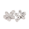 Brass Micro Pave Clear Cubic Zirconia Pendants KK-S389-12P-2