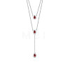 SHEGRACE Rhodium Plated 925 Sterling Silver Two-Tiered Necklaces JN699A-1