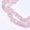 Natural Rose Quartz Stone Bead Strands X-G-R192-03-3