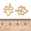 Hollow 201 Stainless Steel Pendants STAS-F337-10D-G-3