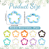 20Pcs Spray Painted Alloy Spring Gate Rings FIND-ME0004-09-2