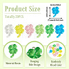 30Pcs Transparent & Opaque Resin Clover Pendants CRES-TA0001-95-4