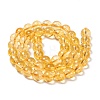 Natural Citrine Beads Strands G-E326-4mm-01-2