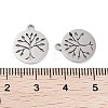 Non-Tarnish 316 Surgical Stainless Steel Charms STAS-C096-11A-P-3