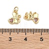 Brass Pave Cubic Zirconia Pendants KK-A291-24B-G-3