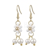 Natural Shell Pearl Beads & Glass Seed Dangle Earrings EJEW-MZ00310-03-2