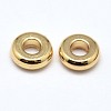 Brass Flat Round Spacer Beads X-KK-M085-14G-NR-2