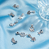 40Pcs 10 Style Tibetan Style Alloy European Dangle Charms MPDL-SC0001-06-4