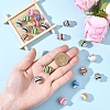 20Pcs Lantern-Shaped Striped Pattern Resin Rhinestone Beads KK-YW0003-92-5