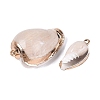 Electroplate Natural Spiral Shell Pendants SSHEL-Q100-51G-2