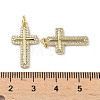 Brass Micro Pave Cubic Zirconia Pendants KK-Q039-08G-3
