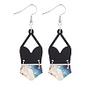 Alloy with Imitation Leather Dangle Earrings FS-WG30D02-22-1