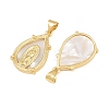 Brass Shell Pendants CU-CBA9482-05G-08-2
