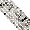 Olycraft 2 Strands Natural Black Rutilated Quartz Beads Strands G-OC0004-45-1