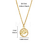 Brass Micro Pave Clear Cubic Zirconia Tree of Life Pendant Necklaces for Women WGFA3A6-01-3