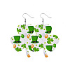 Saint Patrick's Day Imitation Leather Dangle Earrings FS-WG4E1C6-04-1