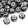 Opaque Resin Rondelle European Beads RESI-Z046-03E-1