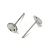 Tarnish Resistant 304 Stainless Steel Post Stud Earring Findings STAS-R063-50-2