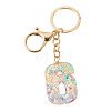 Number 6 Transparent Resin Keychains KEYC-TADJ0001-10F-1