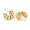 Rack Plating Brass Stud Earring EJEW-C102-41G-03-2