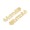 Mother's Day Brass Connector Charm KK-F931-24G-2