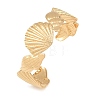 Ocean Theme 304 Stainless Steel Cuff Bangles for Women SA-Z002-03G-02-4