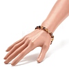Natural Black Agate(Dyed) Round Beaded Stretch Bracelet BJEW-JB08197-07-3