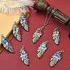 10Pcs 5 Colors Alloy Glass Big Pendants FIND-CJ0005-78-6