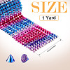1 Yard 12-Row Resin Spike Stud Cone Flatback Punk Rock Trim Mesh Bead Craft FIND-TA0006-73C-4