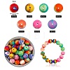 WEWAYSMILE 70Pcs 7 Styles 15mm Silicone Round Beads Making Kit JX487A-2