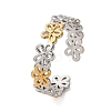 304 Stainless Steel Double Color Cuff Rings RJEW-S635-01GP-02-1