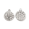 Non-Tarnish 304 Stainless Steel Pendants Rhinestone Settings STAS-B032-27P-1