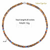 Chakra Natural Tiger Eye Heishi Beaded Necklaces MA5809-3-2