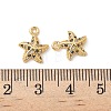 Brass Micro Pave Cubic Zirconia Charms X1-KK-C099-01B-G-3