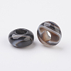 Natural Striped Agate/Banded Agate European Beads X-G-G740-12x6mm-23-2