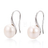 Brass Natural Pearl Dangle Earrings PEAR-N020-08C-1