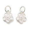 925 Sterling Silver Flower Charms STER-P071-02S-1