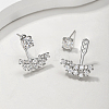 925 Sterling Silver Pave Moissanite Stud Earrings for Women XF0952-2