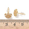 Snowflake Brass Micro Pave Cubic Zirconia Stud Earrings EJEW-Z152-02G-03-5