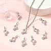 SHEGRACE Brass Clear Cubic Zirconia Charms XGRQ3P998-629P-5