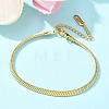 304 Stainless Steel Snake Chain Bracelets for Women BJEW-U019-04G-02-1