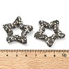 Star Shape Polymer Clay Rhinestone Beads CLAY-NH0001-06A-3