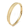 304 Stainless Steel Grooved Hinged Bangles for Women BJEW-U002-10G-1