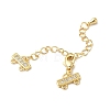 Brass Micro Pave Cubic Zirconia Chain Extender X-KK-L216-004C-G-2